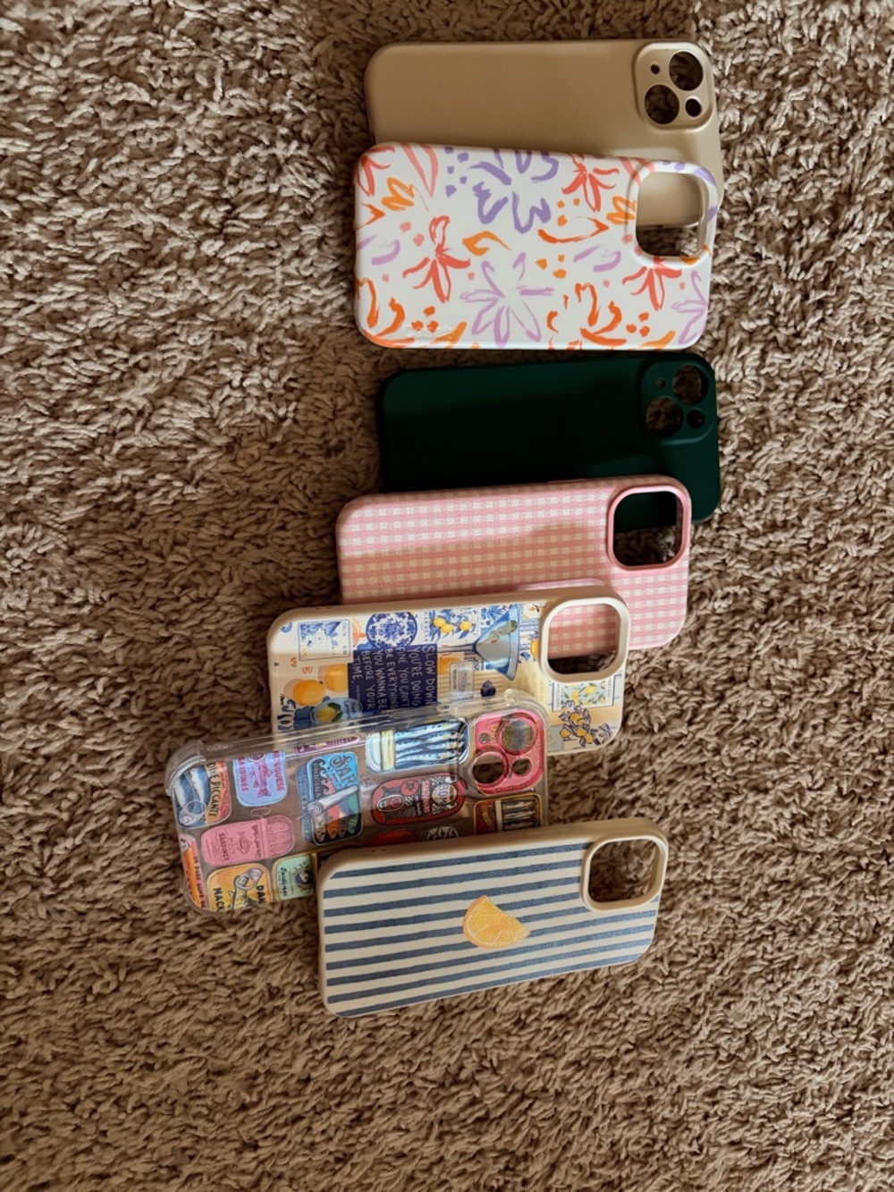 iPhone 15Assorted Pink, Green, White & Patterned iPhone Cases - Multi-Color Pack